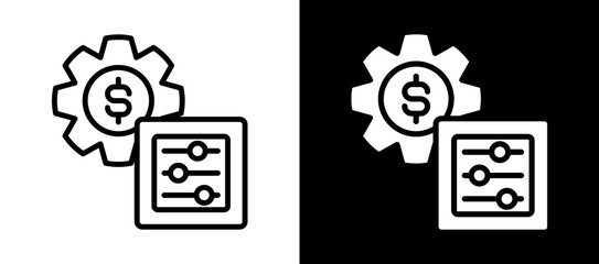 Market Adjustment whiteblack icon