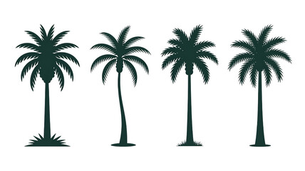 Dreamy tropical vibe with vintage palm tree silhouettes, perfect for adding a touch of summer nostalgia or coastal charm to your creative projects, ideal for travel themes