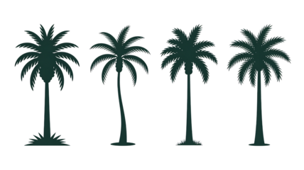 Dreamy tropical vibe with vintage palm tree silhouettes, perfect for adding a touch of summer nostalgia or coastal charm to your creative projects, ideal for travel themes