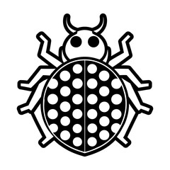 Glyph Style Ladybug Logos 
