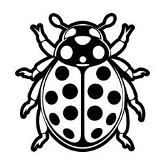 Glyph Style Ladybug Logos 
