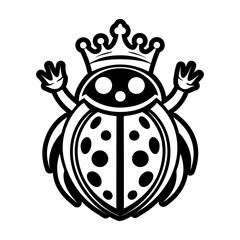Glyph Style Ladybug Logos 
