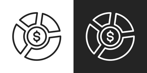 Allocation Icon In Black And White Line Style