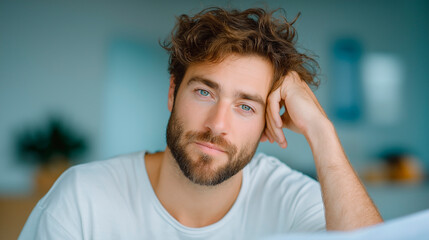 portrait of a thinking man