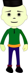 boy with a hat cartoon, cartoon, Animation