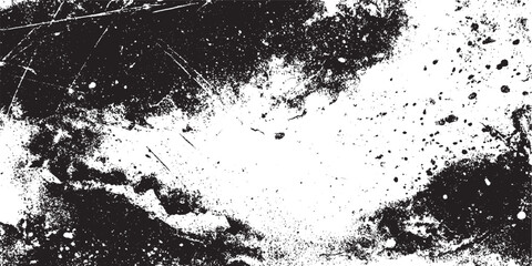 Dirty or dust film grain speck grit grunge overlay on white background grain noise Speckle grain dot white Vintage black and white cracked wall texture with dirty grunge effect. Vector old grunge wall