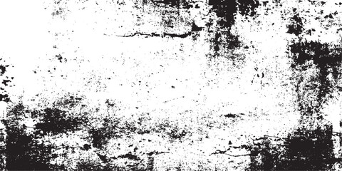 Dark grainy texture on white dust overlay textured, Distressed vector damage wall grunge Vector old grunge wall black and white dust and scratched textured background.