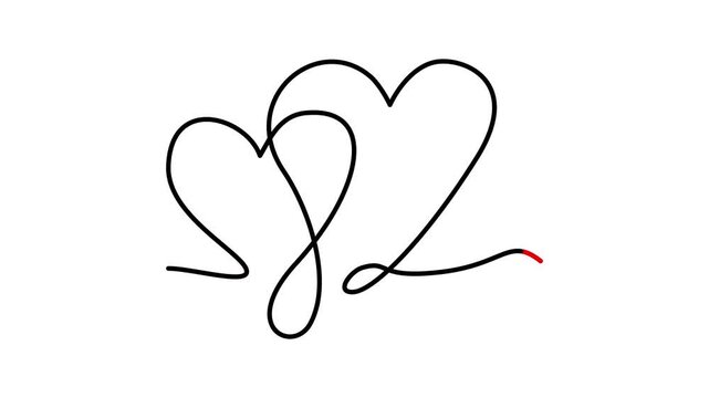 4k 2 Love oneline, continuous line, Offsett line, love animation, concept for wedding, invitation, marriage, relationship, mothership, mothers day, family, feliz dia de las madres