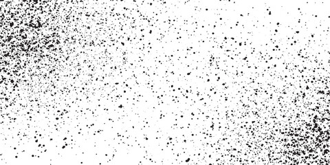Dirty or dust film grain speck grit grunge overlay on white background grain noise particles Speckle grain dot white paper noise texture with distress effect vector illustration pattern