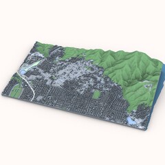 Cityscape Altadena Los Angeles County California United States, 3D Rendering