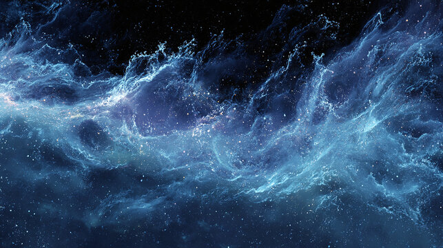 A mesmerizing depiction of celestial beauty, showcasing a vibrant nebula and numerous stars