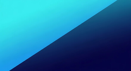Modern diagonal split background with blue gradient transitioning from cyan to dark navy blue colors