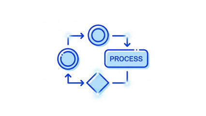 Flowchart diagram process workflow management business strategy analysis optimization presentation planning concept