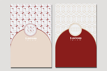 Elegant Christmas Gift Card Design with Modern Geometric Patterns