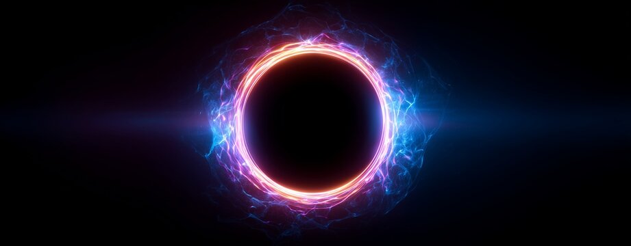 Celestial Black Hole: An artistic rendering of a celestial black hole, a mesmerizing cosmic phenomenon, showcasing the intense gravity and enigmatic nature of the universe.