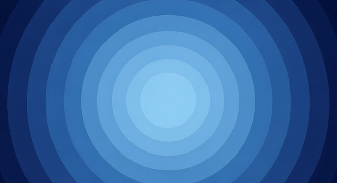 Modern radial blue gradient texture background with hypnotic concentric circle ripple effect design.