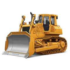 Fototapeta premium Heavy Yellow Bulldozer Construction Vehicle.