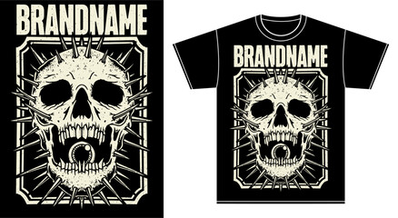 tshirt illustration design metal band merchandise
