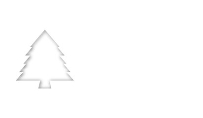Modern minimalist Christmas tree on white offering clean and elegant holiday vibes for festive designs or backgrounds
