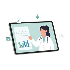 Doctor Explaining Test Results via Tablet View