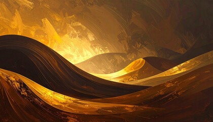 Simple gradient background from dark brown to soft yellow, smooth transition and color balance