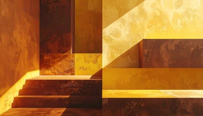 Simple gradient background from dark brown to soft yellow, smooth transition and color balance