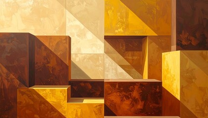 Simple gradient background from dark brown to soft yellow, smooth transition and color balance