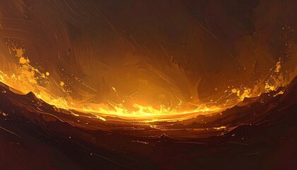 Simple gradient background from dark brown to soft yellow, smooth transition and color balance