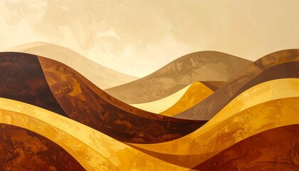 Simple gradient background from dark brown to soft yellow, smooth transition and color balance