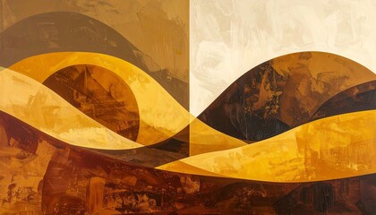 Simple gradient background from dark brown to soft yellow, smooth transition and color balance