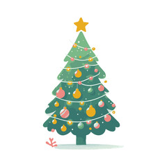 Christmas tree illustration design