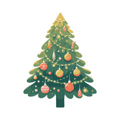 Christmas tree illustration design