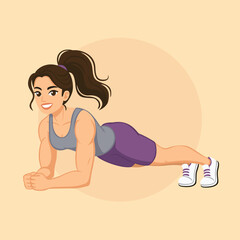 Pre-Workout Stretching: Woman Warming Up Body on the Floor