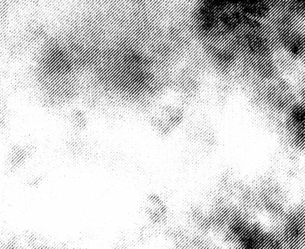 Macro halftone print showing soft cloud-like shapes formed by diagonal black lines on a transparent background. Smooth tonal transitions and airy shading.