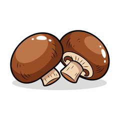 mushrooms isolated on white