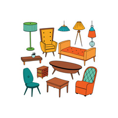 vector illustration of a furniture