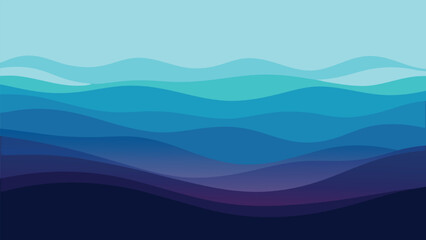 Serene ocean teal and navy gradient blend for banners and advertisements