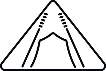 Camping tent icon illustrating outdoor activities, travel, and nature exploration