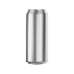 Alcoholic drink, isolated aluminum can of beer or soda. Vector in realistic style, packaging of alcohol production with copy space for craft brewery company logo or brand name, simple mockup