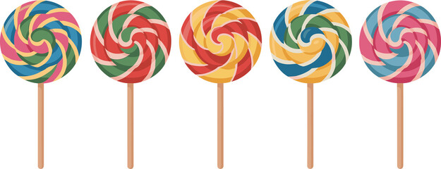 Fun Candy Lollipop Vector Pack for Kids Designs