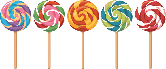 Fun Candy Lollipop Vector Pack for Kids Designs