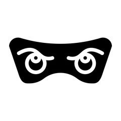 Ninja Eyes Vector Glyph Icon Design