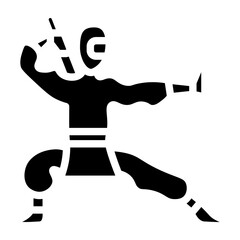 Apptentice Ninja Vector Glyph Icon Design