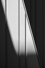Abstract Black and White Architectural Detail With Geometric Lines and Dramatic Shadow Contrast