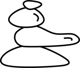 Zen stones stacked, symbolizing balance, meditation, and harmony