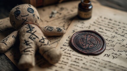 Voodoo Doll and Wax Seal Ritual