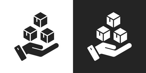Quantity Icon In Black And White Glyph Style