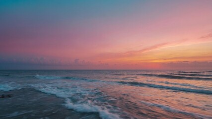 Balanced layout concept, pastel sunset gradient, neutral background theme