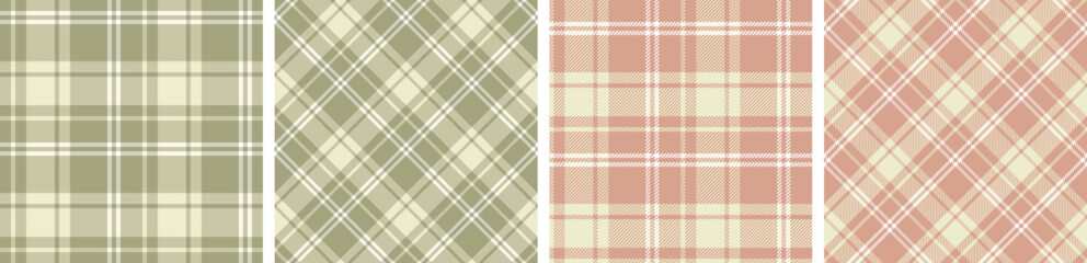 flannel pattern set.checkered shirt,skirt fabric texture background.