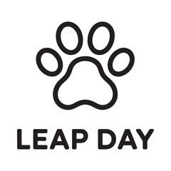 Leap day paw print celebration
